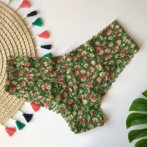 Victoria's Secret The Lacie Lace Cheeky Panty Charter Green Floral NEW